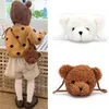 Śliczna niedźwiedź pluszowa torba na ramiona dla dzieci Kreskówkowe torby Messenger Kawaii Plush torebki małe dziewczynki Pchanie Packa