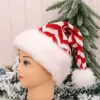 Nuovo Anno Nuovo Babbo Natale Cappello di Natale Peluche Addensare Panno Cappello di Natale per adulti Cappello da Babbo Natale per forniture per feste di buon Natale