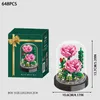 Block blommakraftiga byggstenar modell rose chrysanthemum bukett trädgårdar romantiska kit montering leksaker flickor gåvor r230701