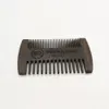 MOQ 50 PCS Premium Tuction Logo Hair / Beard Comb Black Wood Men Men Fine Teath Worasse Ebony Blackwood Hairs Combs Combs