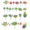 Dekorative Blumenkränze, 18 Stück, künstliche Sukkulenten-Dekoration, künstliche Pflanzen, Dekorationen, gefälschtes Grün, dekorativ