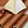 Adesivos de parede de grão de madeira DIY adesivo de PVC autoadesivo à prova d'água papéis de parede móveis de renovação decoração de casa decalque de papel pegajoso 230616