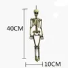 Nouveau 40x10 cm Halloween squelette en plastique humain modèle anatomique squelette pour Halloween fête maison hantée décoration accessoires jouets