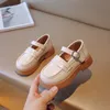 Frühlingskinder Kinder Prinzessin Baby Girls Schwarze Slip auf Kleider Mode Flats weiche Moccasin Schuhe