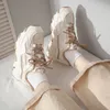 Vintage Platform Sneakers Herfst2023 Patchwork Dames Sneakers Studenten Dagelijkse Kleding Casual Koreaanse Stijl Vulcaniseer Schoenen Vrouw