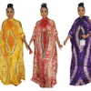 Etnisk kläder gratis stil afrikanska nationella egenskaper klassiska mönster chiffong off-the-shoulder stand-up krage plus storlek klänningar 230616