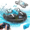 ElectricRC Boats RC Boat 3 In 1 Air Water Land Remote Control Helicopter Airplane for Kids Electric Fishing Toys Barco 230616
