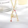 Pendentif Colliers CANPEL Mignon Lettre Initiale Pour Femmes Opeal Zircon Papillon A-Z Perle Collier Fête Fée Boho Bijoux Cadeau