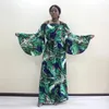 Robes décontractées manches papillon sexy les femmes africaines habillées de mode imprimé mode A-ligne avec châssis pour dames