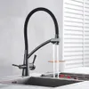 Bathroom Sink Faucets MYQualife Brand Kitchen Faucet Tap Pure Water Filter Mixer Crane Dual Handles Purification and Cold 230616