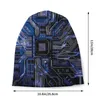 Berets Circuit Board Tech Beanie Hats Unisex Bonnet Зимний вязаный вязаный шляп компьютер