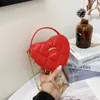 Designer bolsa canall saco de alta qualidade emocional dia das pessoas amor versátil portátil em forma de coração pêssego charme chaind