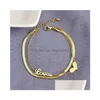 Catena di collegamento in acciaio inossidabile 2022 Moda gioielli di lusso 2 strati Amanti a forma di cuore Charm Bracciali spessi per Womenlink Lars22 Drop De Dhw9X