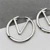 Luxury Designers Women Hoop Earrings Big Circle 3 4 5cm hoops earring Silver designer hoops Ear Studs With BOX Pendants Gift 2306175PE