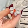 Anneaux de mariage surdimensionné luxe Zircon papillon anneau femme taille réglable mariée bal fête saint valentin bijoux cadeau