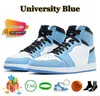 Og 1 Chaussures de basket perdues et trouvées 1s université de chicago bleu olive blanc noir fantôme inverse moka concord vaudou chanceux vert hommes femmes baskets