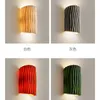 Wandlampen Nordic Wabi-sabi Slaapkamerlamp Modern Creatief Huishouden Gangen Woonkamers Lichten Minimalistisch Streepontwerp Armaturen