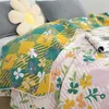 Blankets Bedspread On The Bed Summer Pastoral Double Cotton Gauze Throw Blankets Air Conditioner Thin Sofa Blanket Quilts Sheet R230617