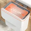 Waste Bins 7L Wall Mounted Kitchen Trash Can Large Capacity Garbage Cans With Lid Hanging Bin For Bathroom Cabinet Door 230617