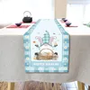 Portacandele Happy Easter Gnome Table S Sciarpa in poliestere Decorazione per tovaglie in tessuto di pizzo