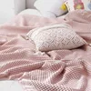 Одеяло теплое бросок хлопковая мягкая кровать домашнее вязаное одеяло кукурузное зерно тиснено