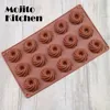 Stampi da forno Mini Muffin 15 Fori Stampo rotondo in silicone Biscotti Cupcake fai da te Pan fondente Budino antiaderente Torta al vapore Strumento Pasticceria 230616