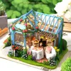 Arquitetura DIY House Cutebee Miniatur Dollhous DIY Garden Itens em miniatura Bonecas musicais Móveis para casa de bonecas Mini Room Toy Hous Gifts 230617