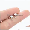 Charm Personality Stainless Steel Classic Earrings Temperament Female Umbrella Shape Exquisite Metal Trend Fashion Drop Delivery Jewe Dhl0Y