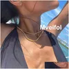 Ketten M / 5mm / 7mm Hip Hop Curb Cuban Link Kette Choker Halskette für Frauen Männer Punk Edelstahl Schmuck Drop Lieferung Neckl Dhgarden Dhlpo