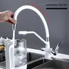Bathroom Sink Faucets OXG Brass Filtered Kitchen Faucet Rotatable Water Filter Cold Mixer Crane Pull Down Style Out 230616