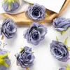 Dried Flowers 10Pc Artificial Scrapbook Wedding Garden Rose Home Party Decor Diy Candy Box Christmas Wreath Fall Fake Silk Head