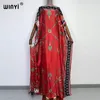 Vêtements ethniques Robe Longueur 130cm Buste 130cm Robes de mode Bazin Imprimer Dashiki Femmes Long Blouse Yomadou Couleur Motif oversize 230616