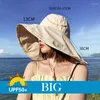 Wide Brim Hats Summer Sun Hat Women's UV Resistant Hiking Bucket Folding Outdoor Sports Solid Color Fashion Simple Beach