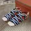 New Summer Woven Leather Sandals Flat Heel Caasual Beach Open Toe Strappy Rome Sandalias Holiday Shoes Women