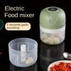 1 picadora de alimentos Mini picadora de ajo eléctrica picadora de carne máquina trituradora de ajo resistente y duradera trituradora de verduras de jengibre trituradora herramienta de cocina-100Ml