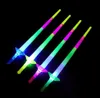 Bastoncini luminosi telescopici Flash Light Up Toy Spada fluorescente Concerto Attività Puntelli Natale Carnevale Light Stick Toys SN809