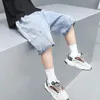 Jeans Boys Shorts Summer Children Thin Denim Pants Kids Loose Outside Wear Teenage Casual Cargo 230616