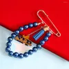 Brooches Blue Pearl Tassel Greek Poodle Sigma Organization Club Safety Pin Jewelry Drop Ship