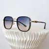 lunettes de soleil pour hommes CHROME lunettes de soleil de designer pour femmes Monture en métal Dégradé polychromatique Style rock punk street hip hop Technologie de sculpture sur jambe miroir Luxe discret