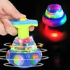 Spinning Top 1Pcs Glutinous Gyroscope Bagged Round Luminous Toy Light Music Rotating Gyro Random Color 230616