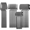 Dinnerware Sets 24Pcs Tableware Set Knives Forks Tea Spoons Stainless Steel Cutlery Dinner Flatware Kitchen Silverware