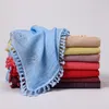 Vêtements ethniques 10 pièces femmes gland Hijab écharpe forage Wrap cristaux islamique châles bandeau coton lin or poudre Foulard