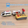 Electricrc Track Деревянный дистанционный железнодорожный железнодорожный аксессуары дистанционное управление электрическое поезде Магнитное железнодорожное автомобиль Подходит для железнодорожных игрушек для детей 230616