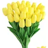 Punte di ghirlande di fiori decorativi Pu Calla artificiale Falso vero tocco per la decorazione Bomboniere per la casa Drop Delivery Garden Dh9Bj