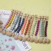 Pacifier Clips Chain Silicone Beads BPA Free DIY Dummy Clip Holder Soother Chains Baby Teething Toys Chew Gifts