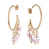 Kolczyki stadnorskie Kissitty 2 style naturalne perełki perłowe Dangle żyrandol dla kobiet Złote Kolorowe Kolorowe Odkrycia biżuterii Prezent