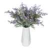 Flores secas roxas 1 peça, planta falsa artificial de plástico de lavanda para decoração de casa, casamento, mesa de natal, suprimentos para festa