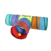 Jouets pour chat arc-en-ciel chat tunnel jouet fournitures pour animaux de compagnie Tee piste coloré pliable canal chaton furets hérisson interactif Kitty accessoires 230617