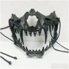 Costume Accessories Halloween Japanese Dragon God Skeleton Half Face Mask Cosplay Drop Delivery Apparel Costumes Dhqf0