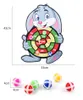 Kitchens Play Food Children Cartoon Animal Dart Board Sticky Ball Rabbit Family Interactive Educational Toy Christmas Gift 230617